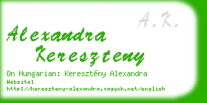 alexandra kereszteny business card